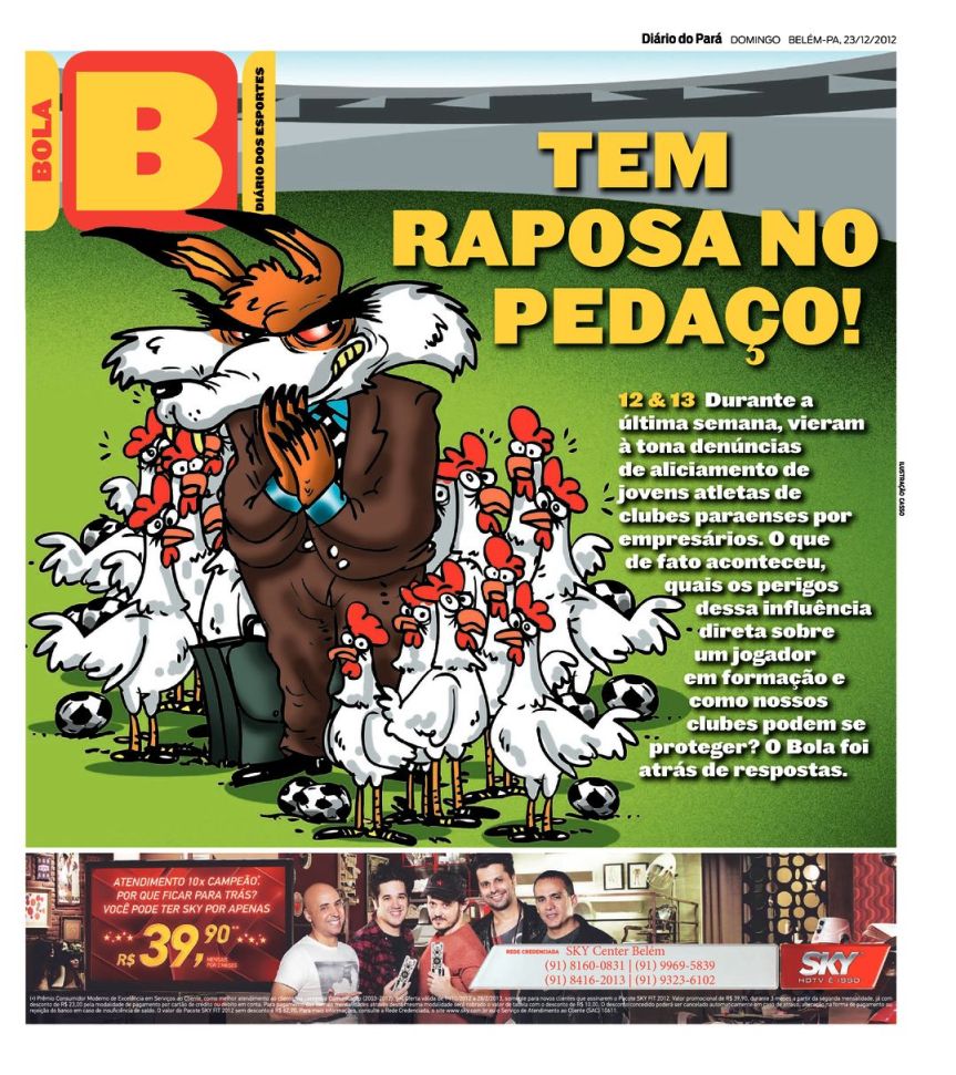 Capa do Bola, edição de domingo, 23