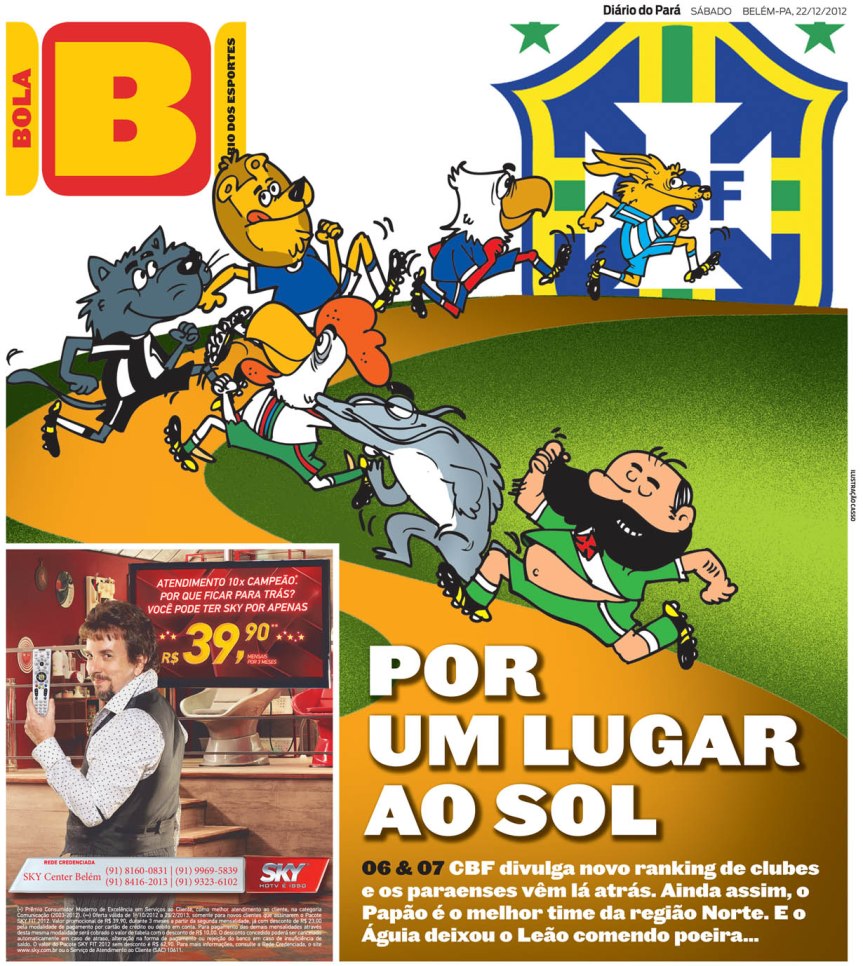 Capa do Bola, edição de sábado, 22