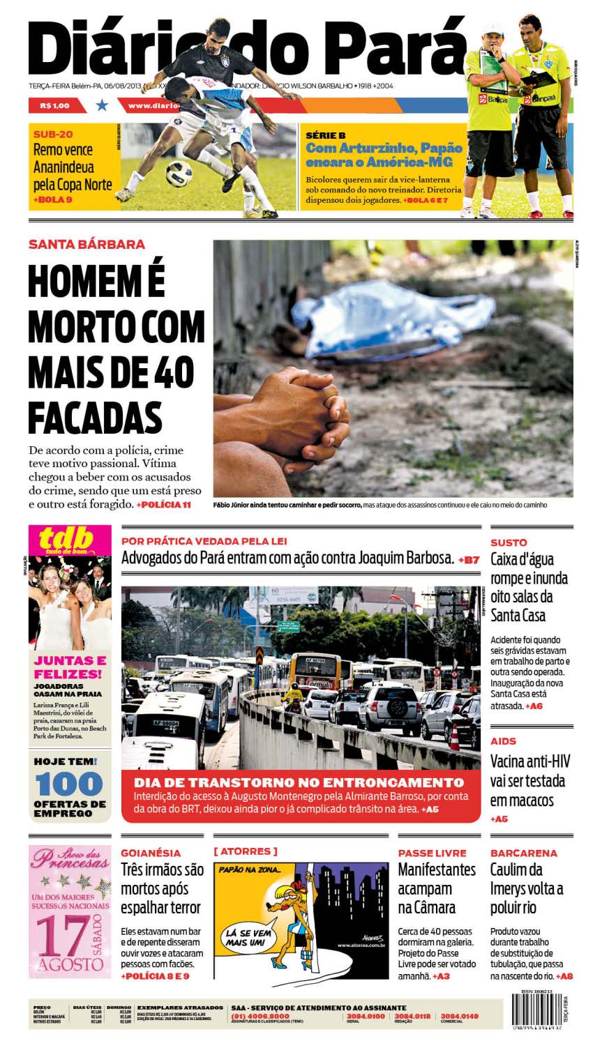 capa jornal 06-08-2013